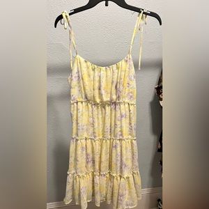 HYFVE Sunshine Yellow Floral Dress Size Large